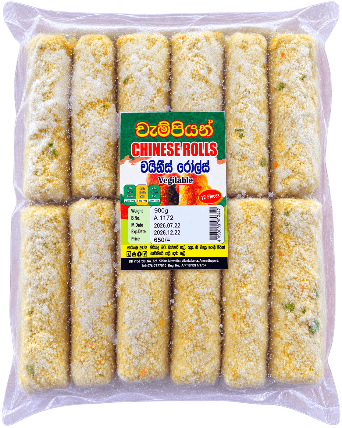 CHAMPIONS Chinese Rolls 12pcs