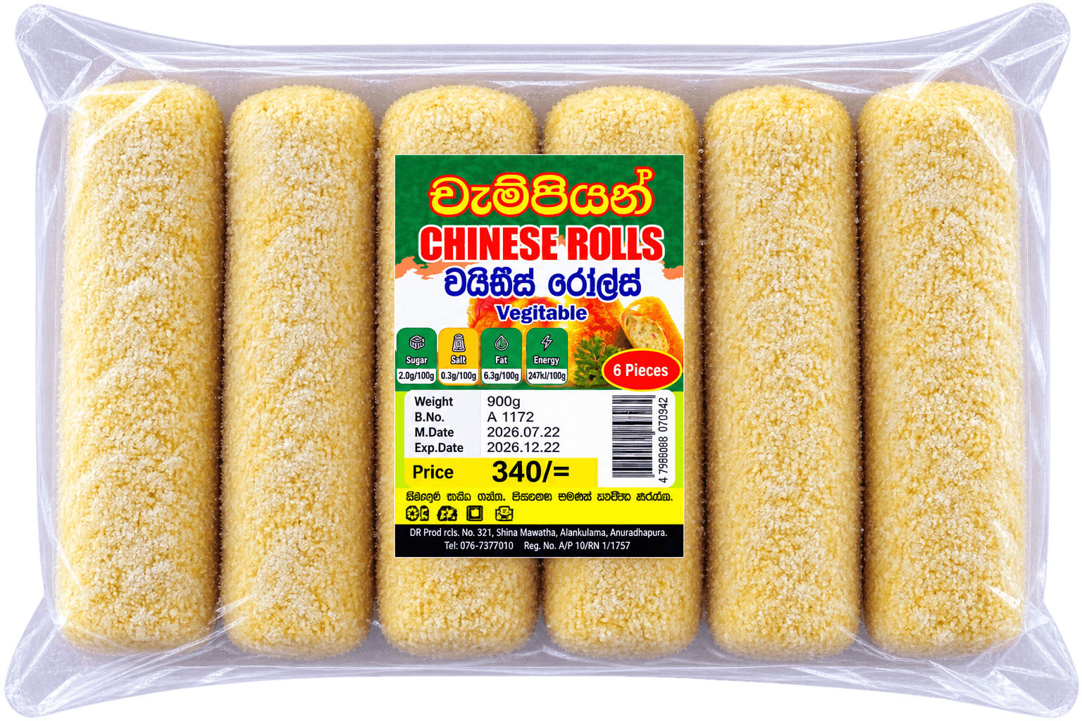 CHAMPIONS Chinese Rolls 6pcs